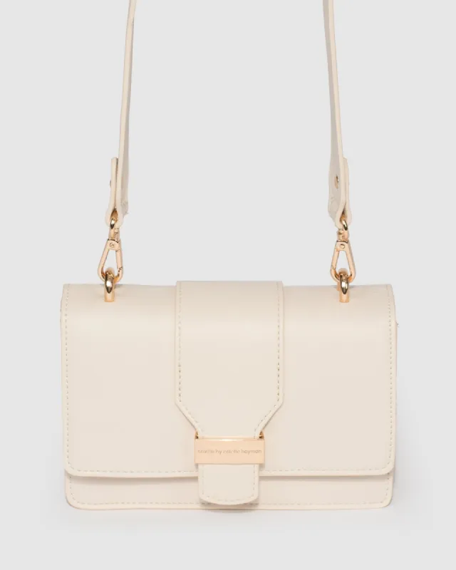 Ivory Pheobe Buckle Crossbody Bag sold by Collete Hayman