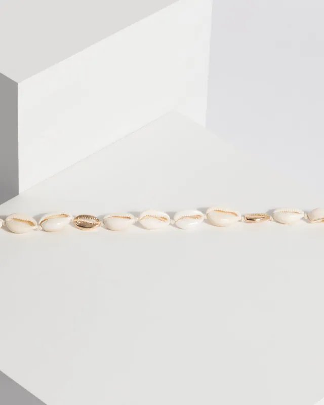 Gold Shell Choker Necklace sold by Collete Hayman
