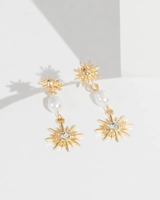 White Starlight Pearl Earrings sold by Collete Hayman