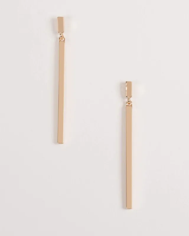 Gold Metal Bar Drop Earrings sold by Collete Hayman