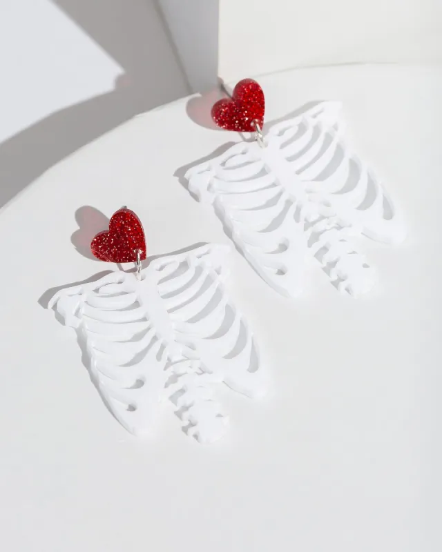 White Skeleton Body Earrings sold by Collete Hayman