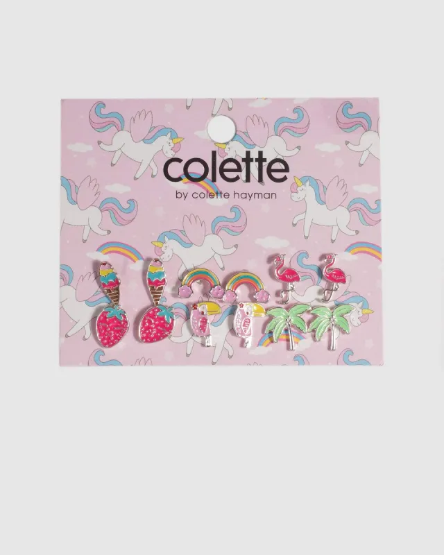 Multi Colour Tropical Stud Earrings sold by Collete Hayman