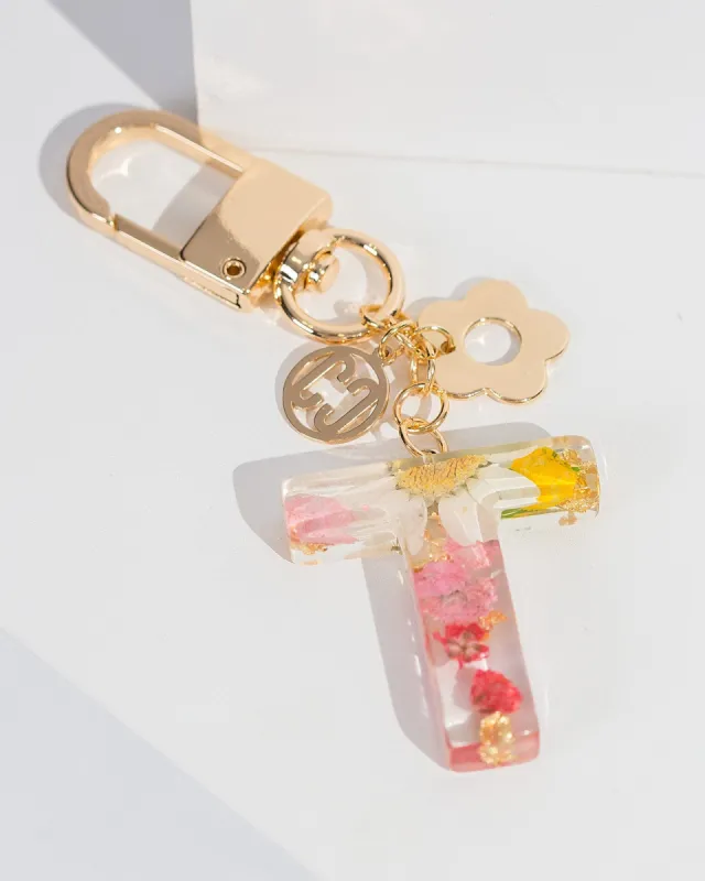 T - Initial Bag Charm Flower sold by Collete Hayman