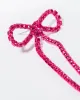 Pink Crystal Bow Cup Chain Earrings sold by Collete Hayman