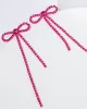 Pink Crystal Bow Cup Chain Earrings sold by Collete Hayman