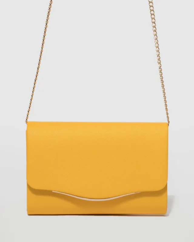 Yellow Adele Evening Clutch Bag sold by Collete Hayman