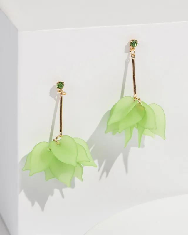 Green Crystal Petal Earrings sold by Collete Hayman