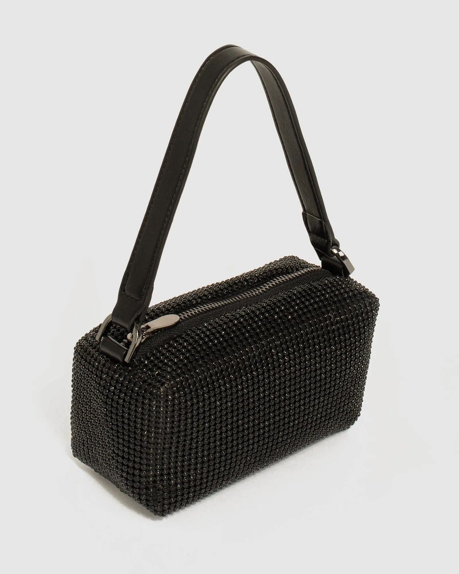 Black Monica Crystal Shoulder Bag sold by Collete Hayman product image thumbnail 3
