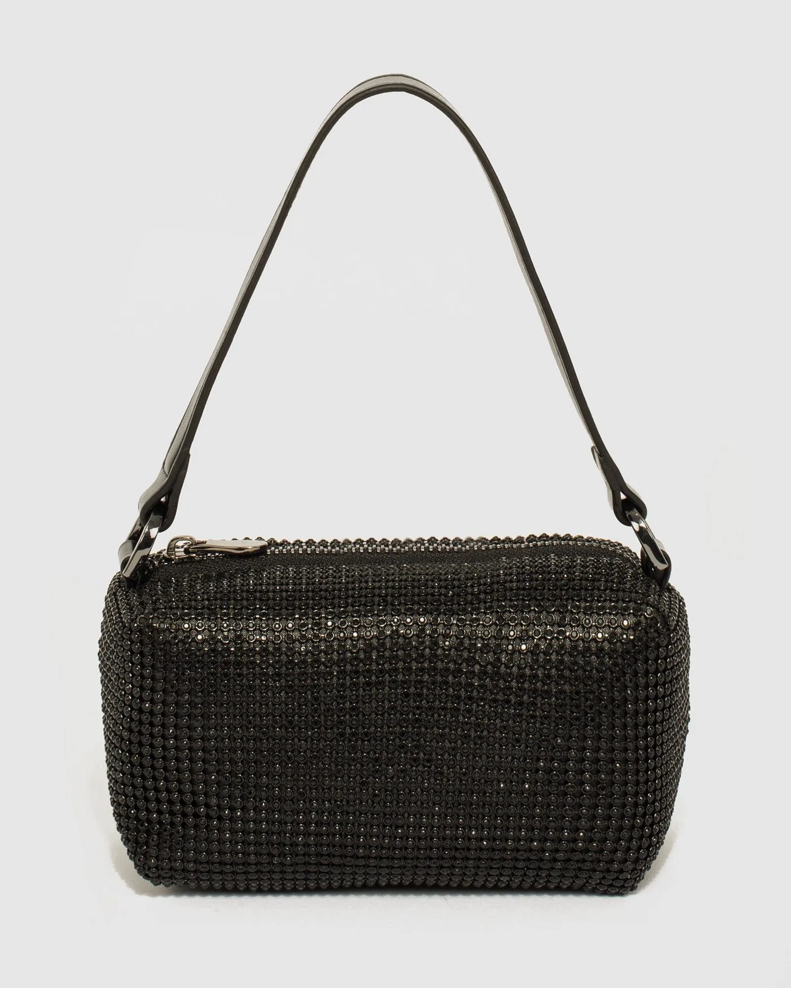 Black Monica Crystal Shoulder Bag sold by Collete Hayman