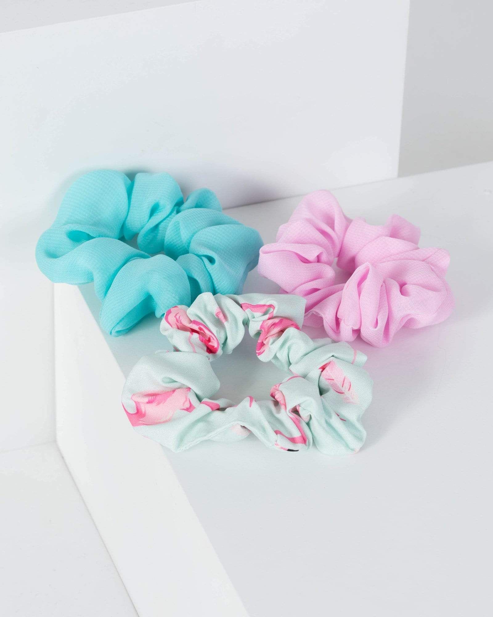 Multi Colour 3 Pack Scrunchies sold by Collete Hayman