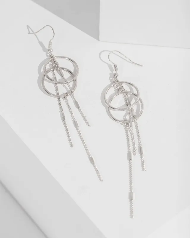 Silver Loops And Chain Hook Earrings sold by Collete Hayman