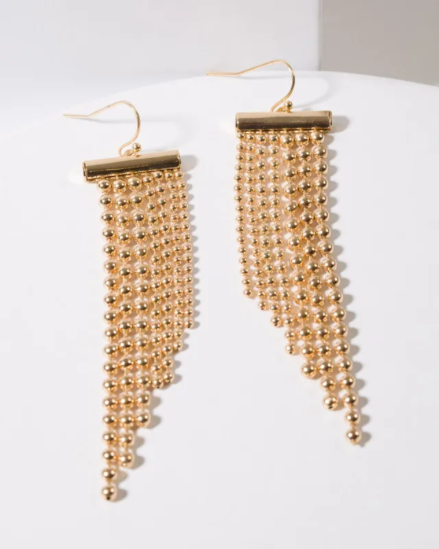 Gold Ball Hook Drop Earrings sold by Collete Hayman