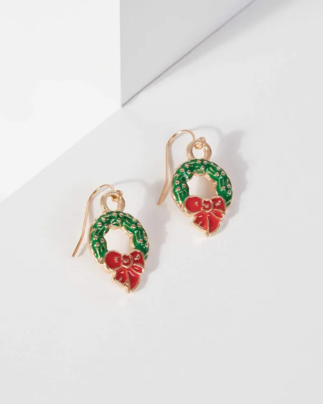 Wreath And Bow Drop Earrings sold by Collete Hayman