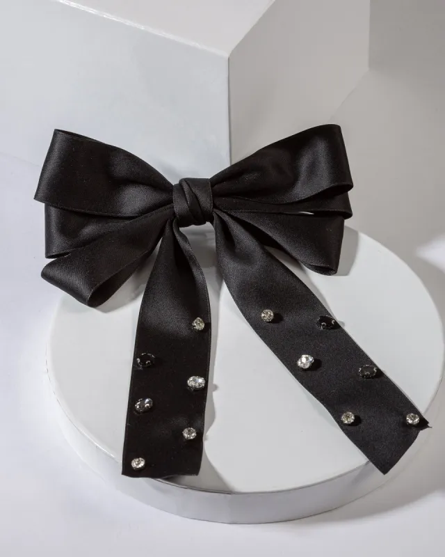 Black Crystal Detailing Hair Bow sold by Collete Hayman