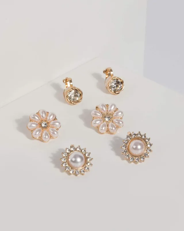 Multi Crystal Clip On Earrings sold by Collete Hayman