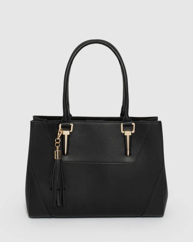 Black Demi Panel Tote Bag sold by Collete Hayman
