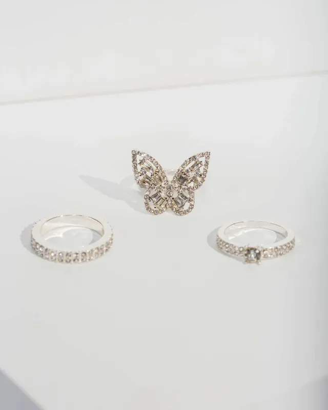 Crystal Butterfly Ring Pack sold by Collete Hayman
