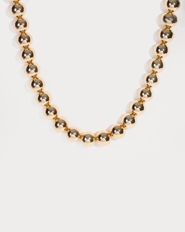Gold Chunky Ball Bead Necklace sold by Collete Hayman