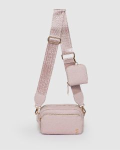 Pink Amalia Webbing Crossbody Bag sold by Collete Hayman