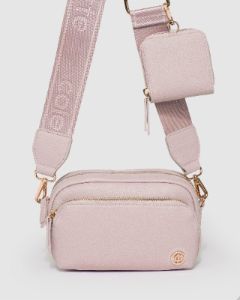 Pink Amalia Webbing Crossbody Bag sold by Collete Hayman