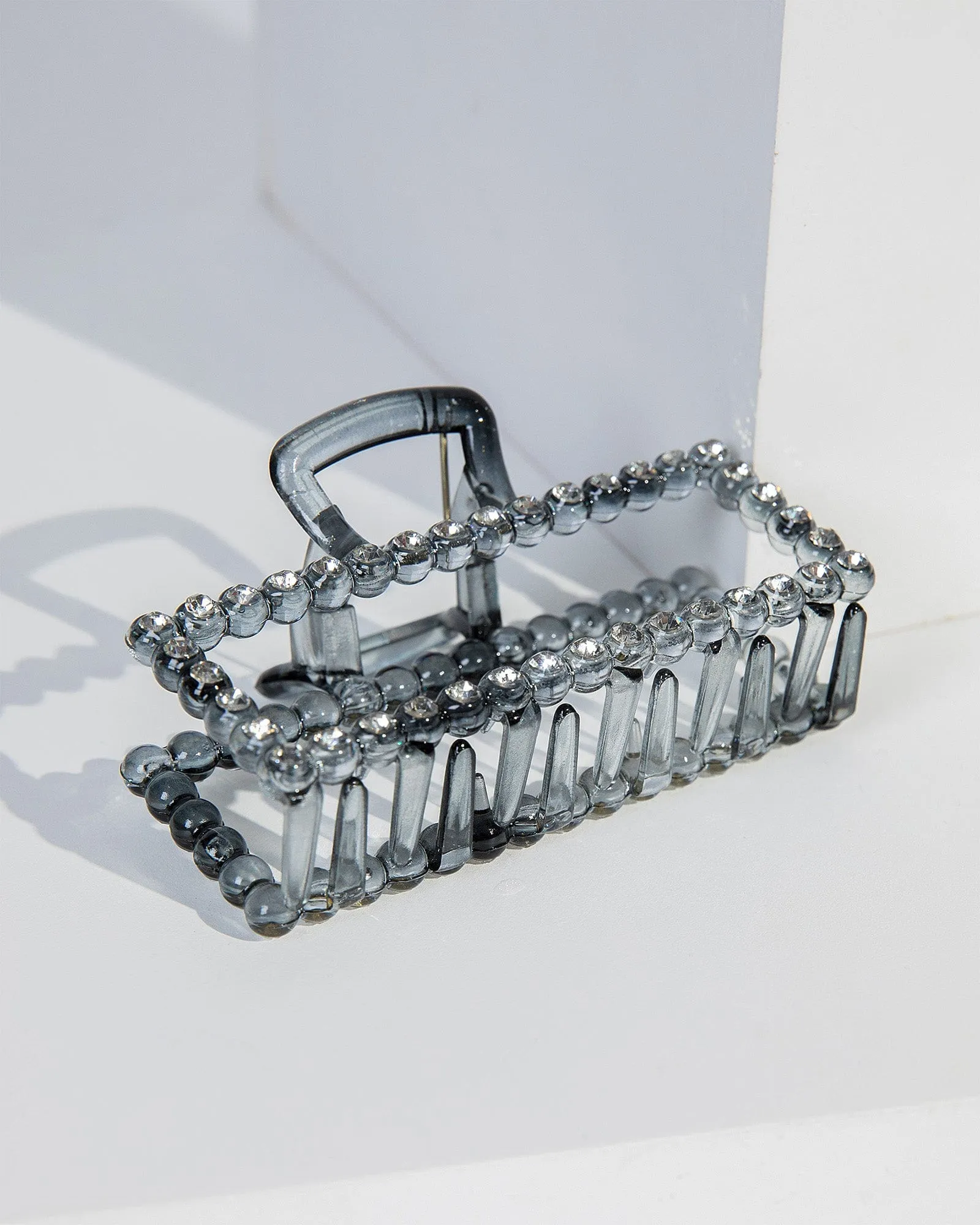 Black Crystal Around Rectangle Claw Clip sold by Collete Hayman