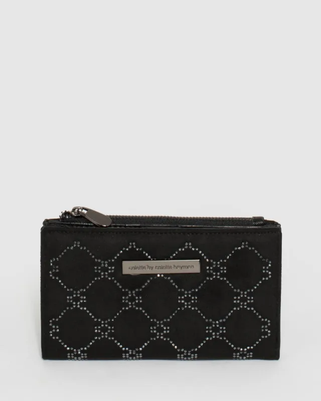 Black Selena Zip Wallet sold by Collete Hayman