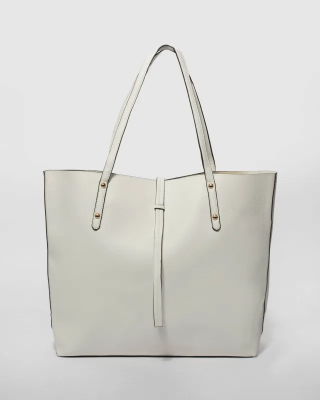 White Large Basic Tote Bag sold by Collete Hayman
