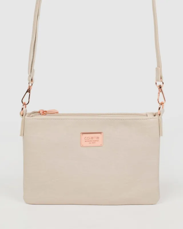 Ivory Strap Crossbody Bag sold by Collete Hayman