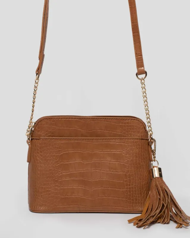 Tan Karen Crossbody Bag sold by Collete Hayman