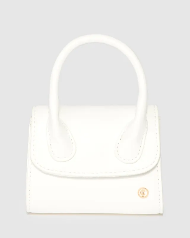 White Koko Micro Mini Bag sold by Collete Hayman
