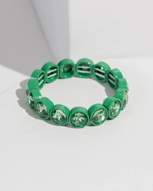 Green Crystal Stretch Bracelet Pack sold by Collete Hayman
