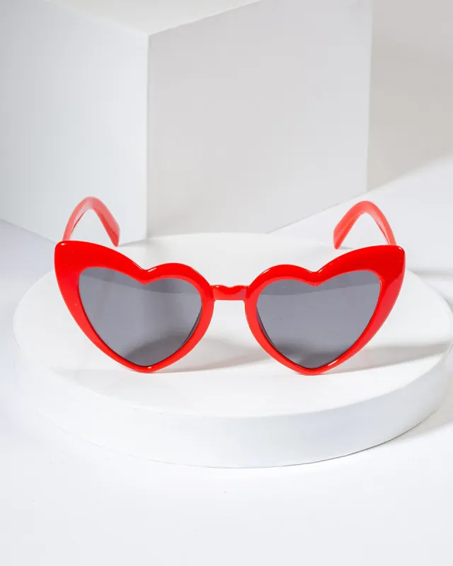 Red Plain Love Heart Sunglasses sold by Collete Hayman