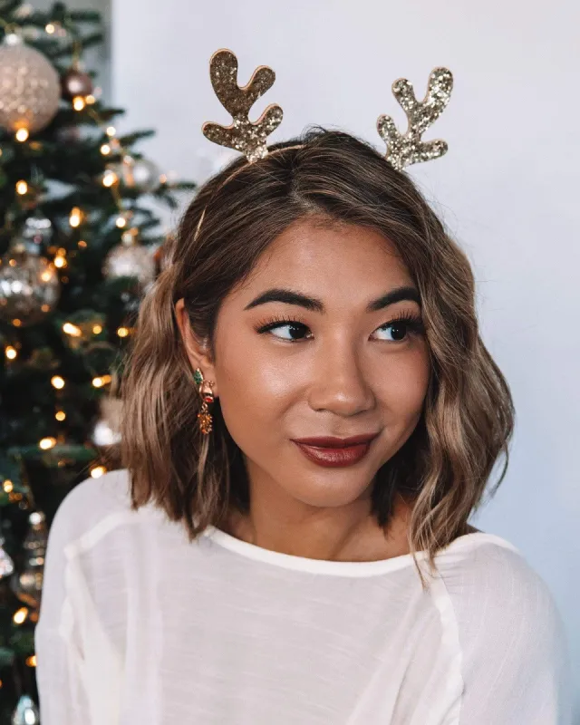 Glitter Antlers Thin Headband sold by Collete Hayman