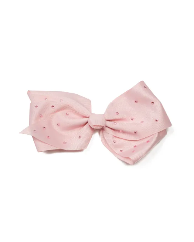 Pink Diamante Stone Large Bow Hair Clip sold by Collete Hayman