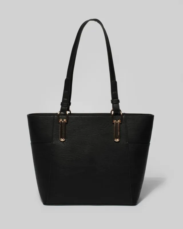 Black Carissa Hardware Tote Bag sold by Collete Hayman