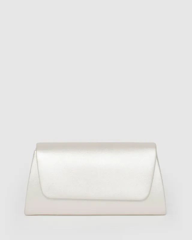 Ivory Leaha Evening Clutch Bag sold by Collete Hayman