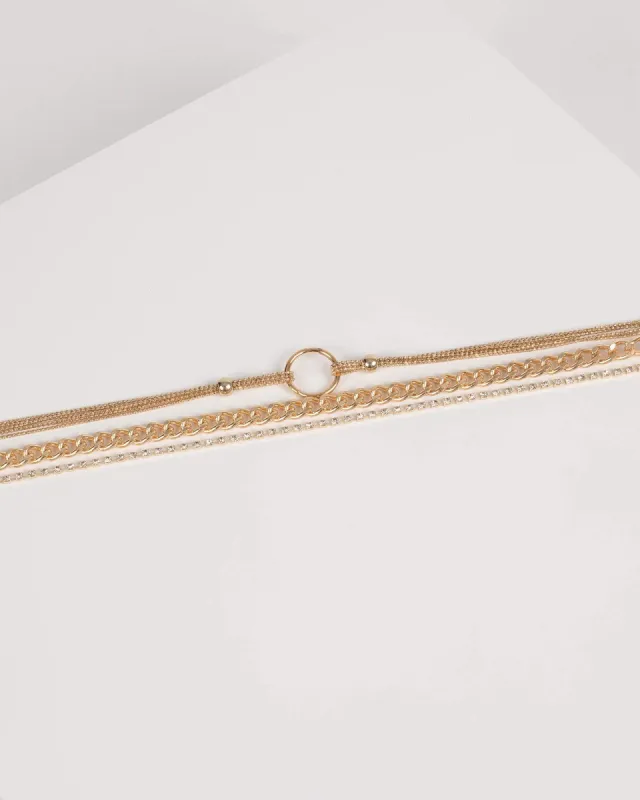 Gold Chain Multi Choker sold by Collete Hayman