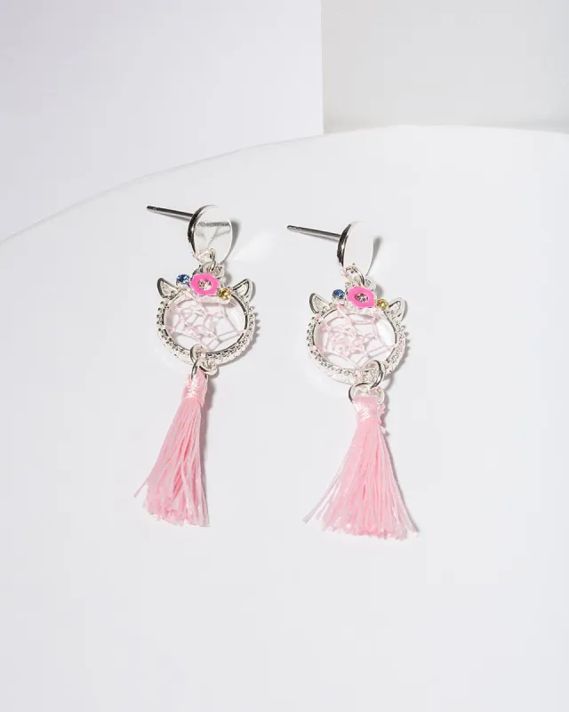Pink Unicorn Dreamcatcher Earrings sold by Collete Hayman