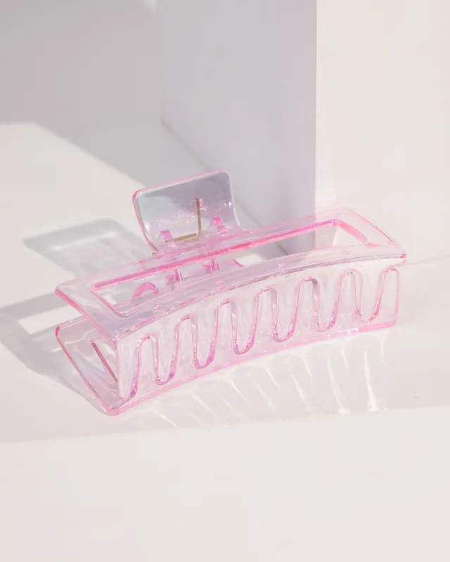 Pink Rectangle Acrylic Claw Clip sold by Collete Hayman
