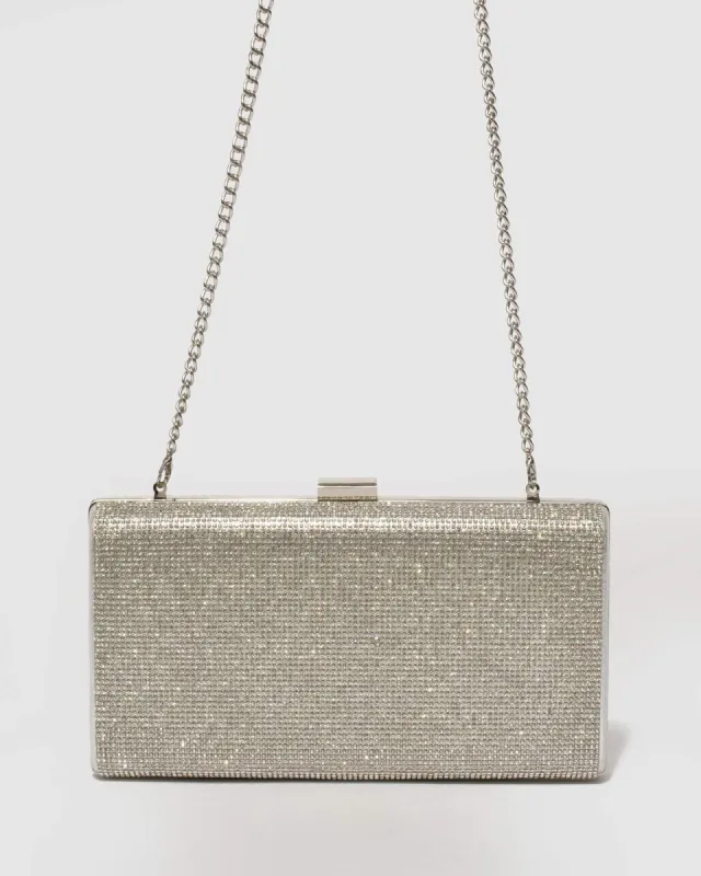 Silver Margot Hardcase Clutch Bag sold by Collete Hayman