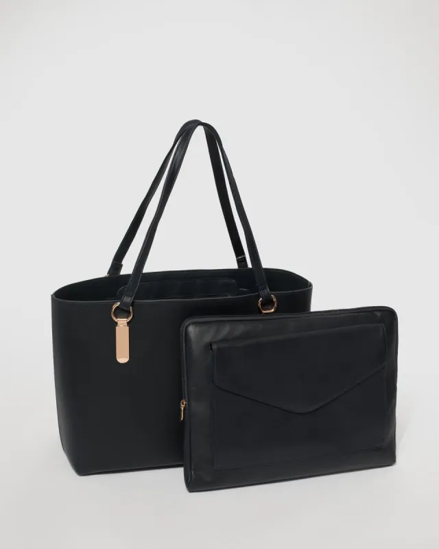 Navy Blue Angelina Tote Bag sold by Collete Hayman
