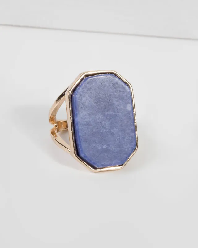 Blue Large Stone Cocktail Ring sold by Collete Hayman
