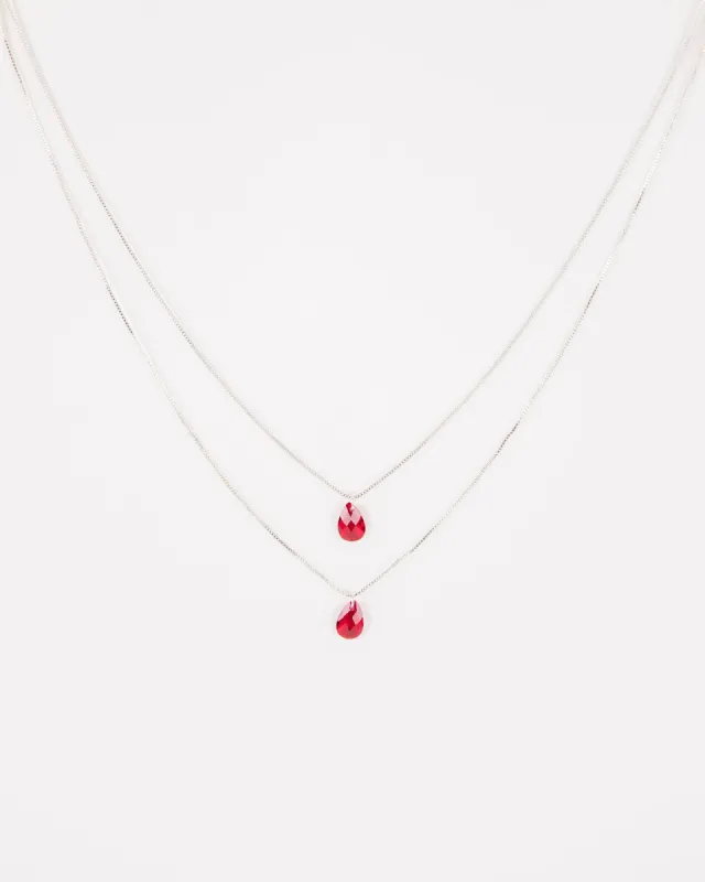 Red Teardrop Stack Necklace Pack sold by Collete Hayman