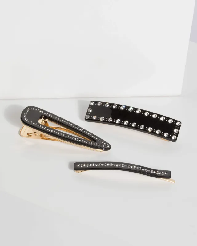 Black Crystal Acrylic Hair Pack made by Collete Hayman