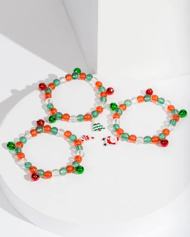Multi Colour Christmas Charms Bracelet Pack sold by Collete Hayman