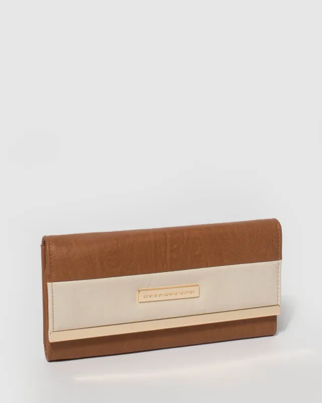 Tan Ivory Natalie Panel Wallet sold by Collete Hayman
