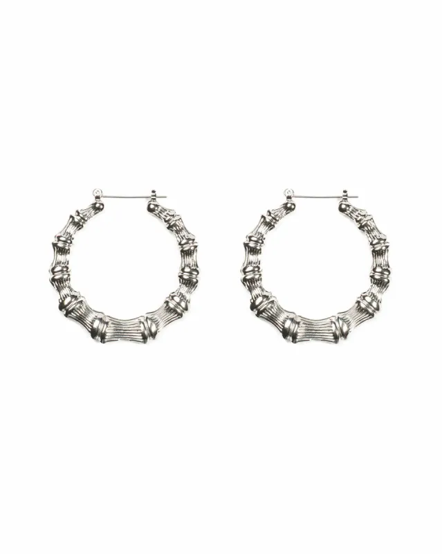 Bamboo Pattern 45mm Hoop Earrings sold by Collete Hayman