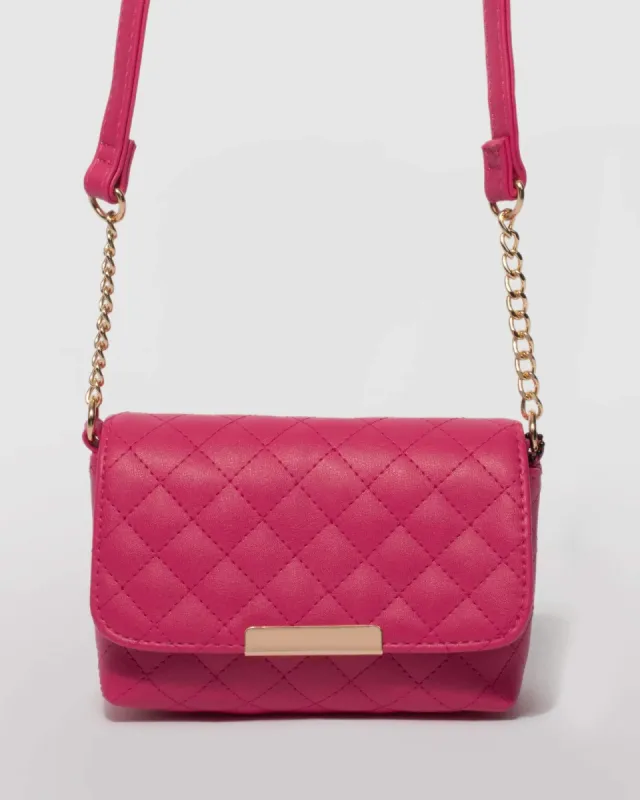 Pink Tasha Quilt Crossbody Bag sold by Collete Hayman
