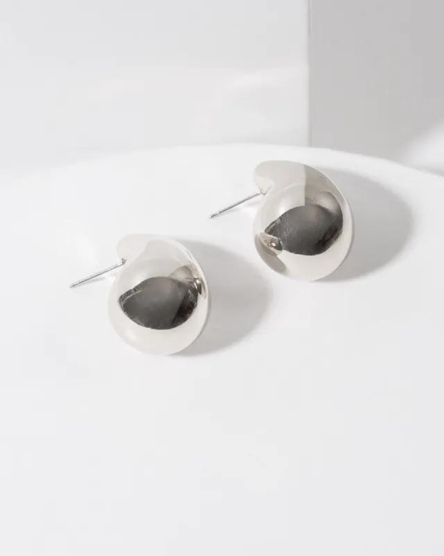 Silver Large Chunky Hoop Earrings sold by Collete Hayman