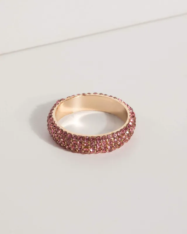 Pink Diamante Band Ring sold by Collete Hayman